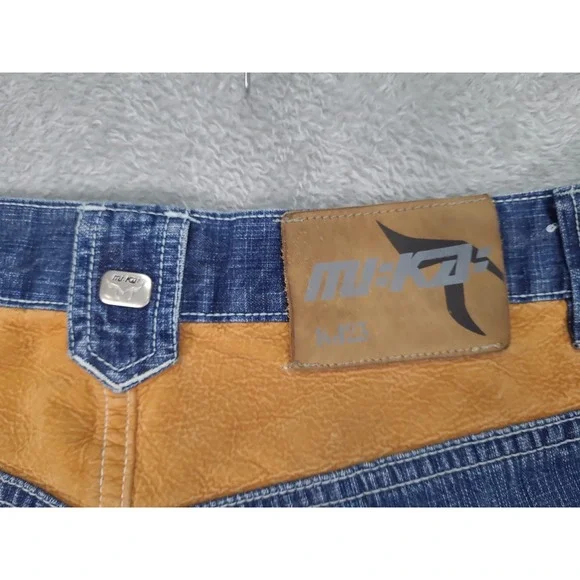 Vintage MU KA Baggy Hip Hop 90 Y2K Blue Jeans Mens 34X31 - Picture 10 of 16